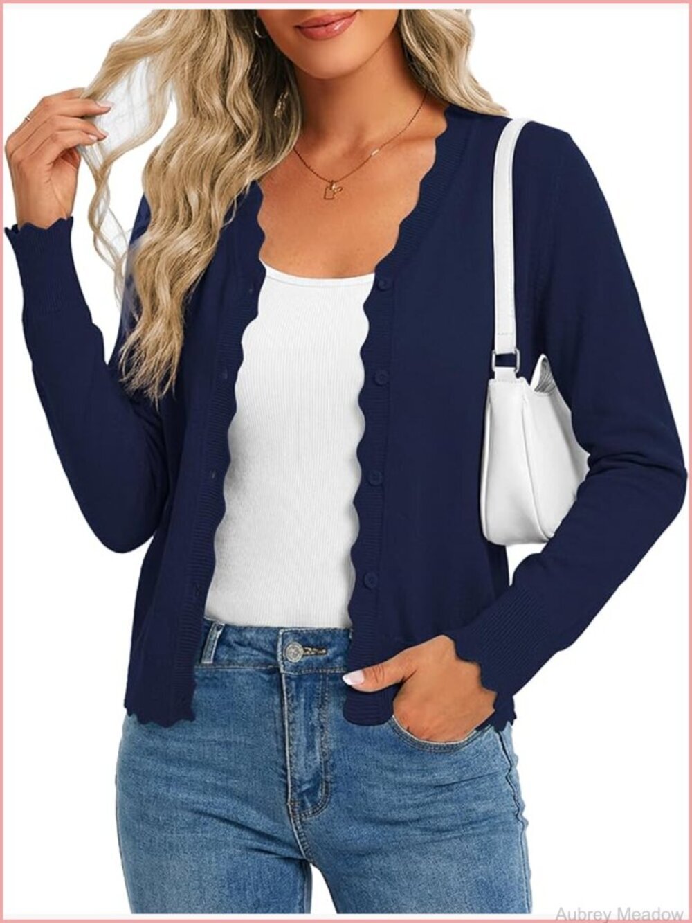 Women's V-Neck Button Cardigan Lightweight Knitted Layering Sweater S-XL